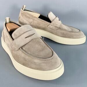 Officine Creative Gray Suede Loafers